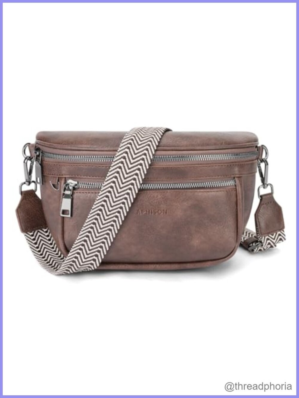 Vegan Leather Crossbody Bum Bag RFID Blocking Convertible Waist Purse